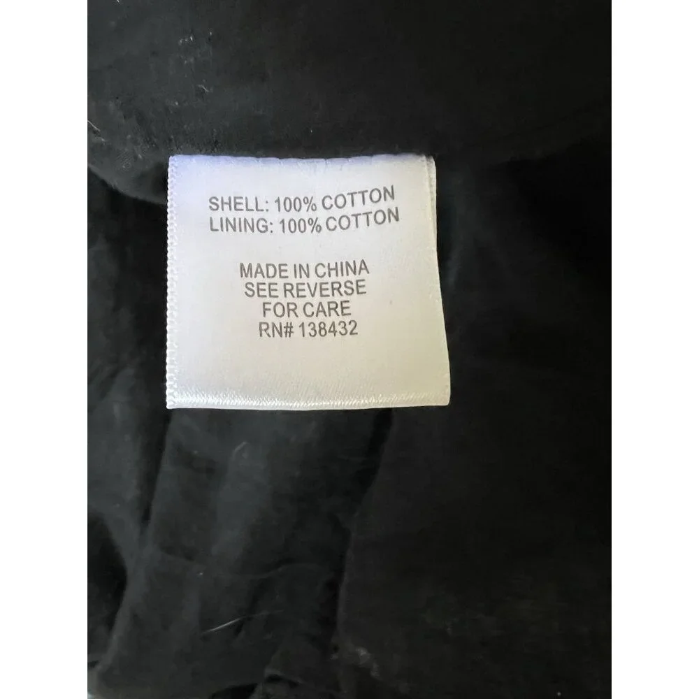 ModCloth Dress L Black Cotton Button Front Fit & Flare Novelty Print Belted - Picture 7 of 11